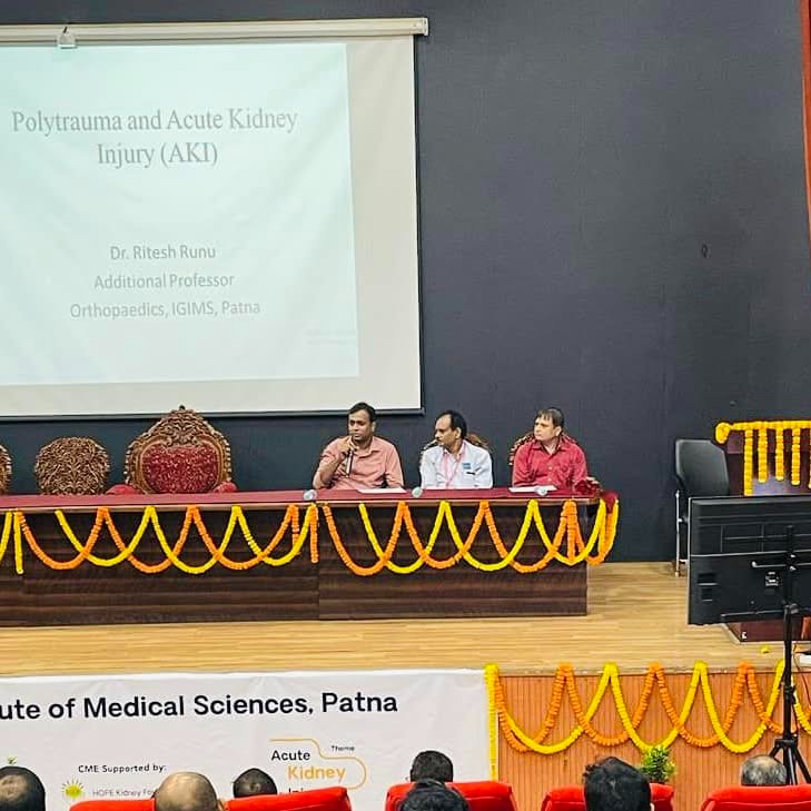 Attended a CME on Acute Kidney Injury on the occasion of the foundation day of Department of Nephrology, IGIMS